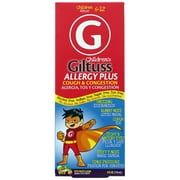 Giltuss Children's Allergy Plus, Cough and Congestion Syrup, Helps to Relieve Stuffy Nose, Tutti Frutti Flavor, 4 fl oz
