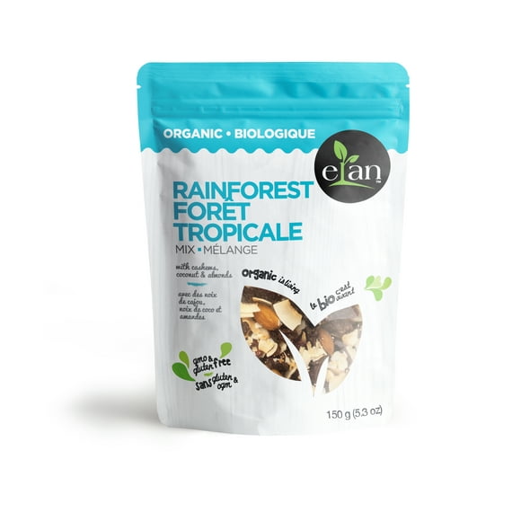 ELAN Organic Rainforest Mix (GMO & Gluten Free), 8 Count, 150g