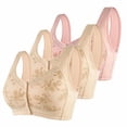 thumbnail image 1 of RKSTN 2PC Push up Bra for Women Comfortable Lace Breathable Floral Printed Bra No Rims Full Figure Underwire Plus Size Bra for Large Bust, 1 of 9