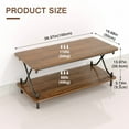 thumbnail image 3 of VECELO 3-Piece Coffee Table Set for Living Room Include Wood Coffee Table + 2 End Tables, Brown, 3 of 8