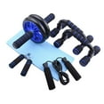 thumbnail image 4 of Lipstore 7 Piece Ab Workout Roller Wheel Kit Complete Accessory Fitness Equipment Set Blue, 4 of 8