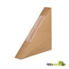 Pack N Wood 209KCK2612, 4.8”x1”x4.8”, Kraft Single Sandwich Box w/ Window, 500/CS