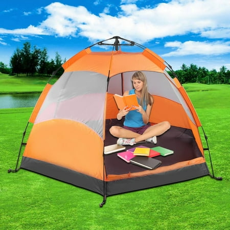 Six Corners 5-8 Person Automatic Tents Sunshade Summer Camping Garden Fishing Beach Picnic Rainproof Shelter Tent