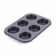 thumbnail image 1 of Molde de acero al carbono antiadherente espesado para pasteles, utensilios multifuncionales para hornear, bandeja para hornear de 6, 12 y 24 agujeros, 1 of 5
