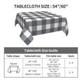 thumbnail image 2 of ZNDUO Square Waterproof Table Cloth, Washable Wrinkle Resistant Gray Gingham Print Pattern Polyester Table Cover, 54"x54", 2 of 8