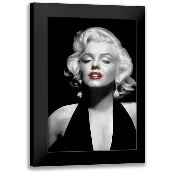 Consani, Chris 11x14 Black Modern Framed Museum Art Print Titled - Halter Top Marilyn Red Lips