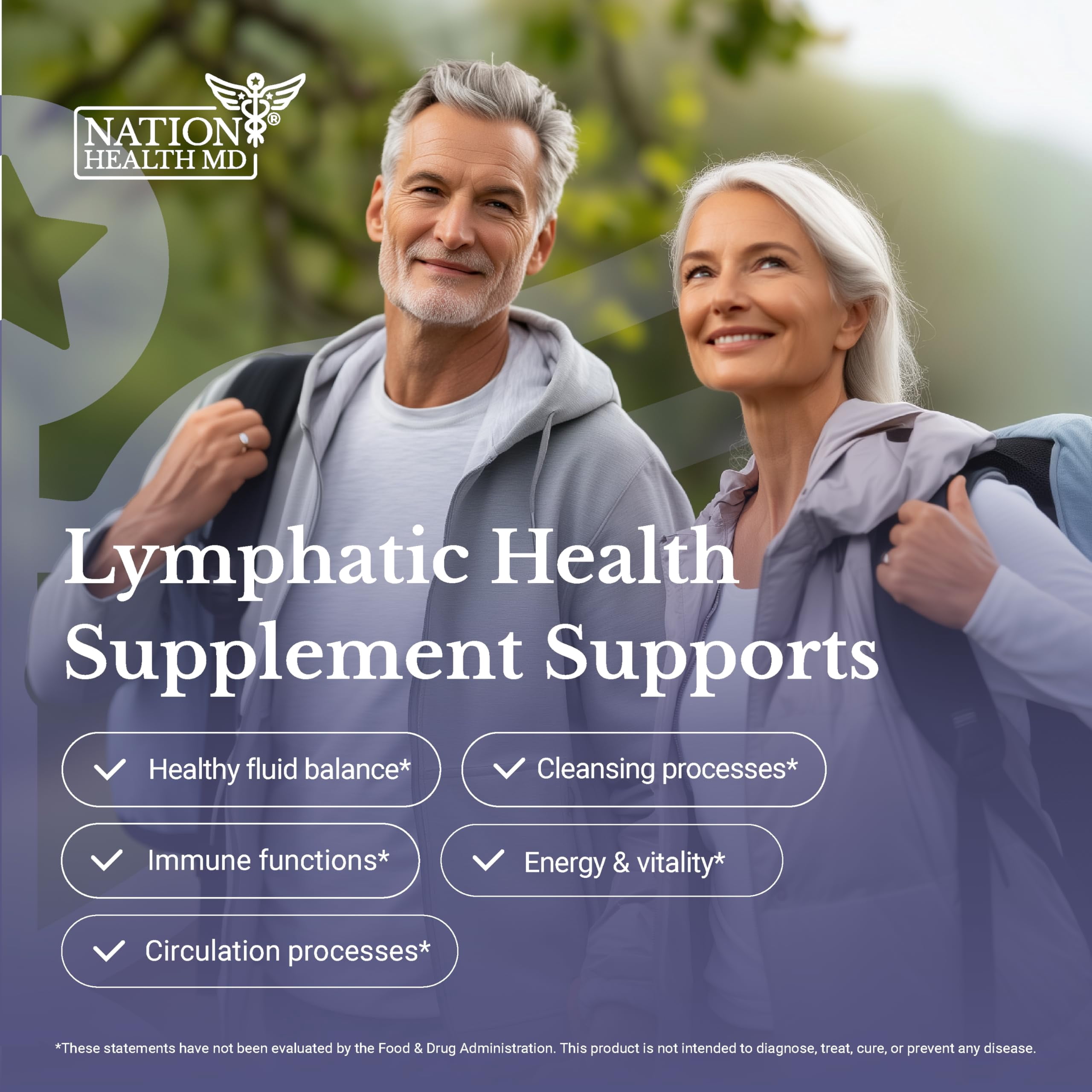 Nation Health MD Lymph MD - Lymphatic System Support Supplement, 3 Bottles