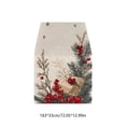 thumbnail image 3 of Hvmvliv 12x71 Inch Christmas Linen Table Banner with Festive Holiday Patterns for Dining Table Home Party Table Runners Decoration Multicolor, 3 of 6