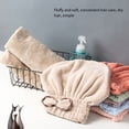 thumbnail image 2 of Inteprter Toalla de secado de cabello absorbente de agua para mujer, gorro de baño elástico para niñas, gorro de ducha de estilo informal, Toallas y Paños Tipo 4, 2 of 6