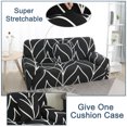 thumbnail image 3 of Funda de Sofá Elástica, Funda de Sofá con Una Funda de Almohada para Sofás, Sillón de Dos Plazas, Muebles Universales para Sala de Estar (Ramas Blancas Negras, Grande), 3 of 10