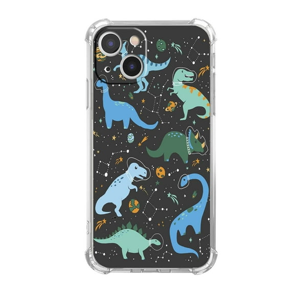 Space Dinosaurs Case for iPhone 13 Mini,Aesthetic Art Design Pattern Soft Full TPU Bumper Cover