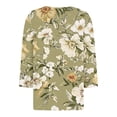 thumbnail image 5 of Xdegoge Cancel Order Ladies Tops 3/4 Sleeve Trendy V Neck T Shirts Summer Floral Tunic Ladies Tops Loose Fit Dressy Casual Blouses Fashion Vacation Tee Shirts Ropa Mujer, 5 of 5