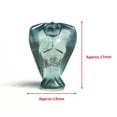 thumbnail image 2 of HOOUN Natural Fluorite Animals Statue Stone Carving Quartz Crystal Healing Reiki Decor-1PC Random Colour-Angel, 2 of 2