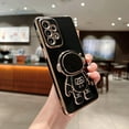 thumbnail image 3 of Compatible with Samsung Galaxy A23 Electroplated Case Women Girls Plating Astronaut Hidden Stand Case Camera Lens Protection Soft Silicone Case for Galaxy A23 4g/5g Universal 6.6 inch (Black), 3 of 8