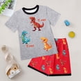 thumbnail image 2 of KPOPLK Boys Outfit Set for 3 Months-4 Years Baby Clothes Set Cartoon T-Shirt Tops Shorts Summer Outfits Toddler Boy Outfit Size 7-8 Years,Dark Gray, 2 of 5