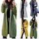 thumbnail image 2 of Suéter con capucha y cárdigan largo informal con botones para otoño e invierno para mujer de Europa y América, 2 of 5