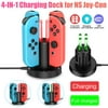 Charger Dock Station Compatible with Joy-Cons/Switch Pro Controllers, EEEkit 6 in 1 Charging Dock Replacement for Switch OLED/Switch/Switch Lite with Type-C USB Cable