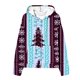 thumbnail image 5 of Puntoco Chaqueta Con Capucha Y Manga Larga Con Cremallera Y Estampado Navideño Informal Para Mujer, 5 of 6