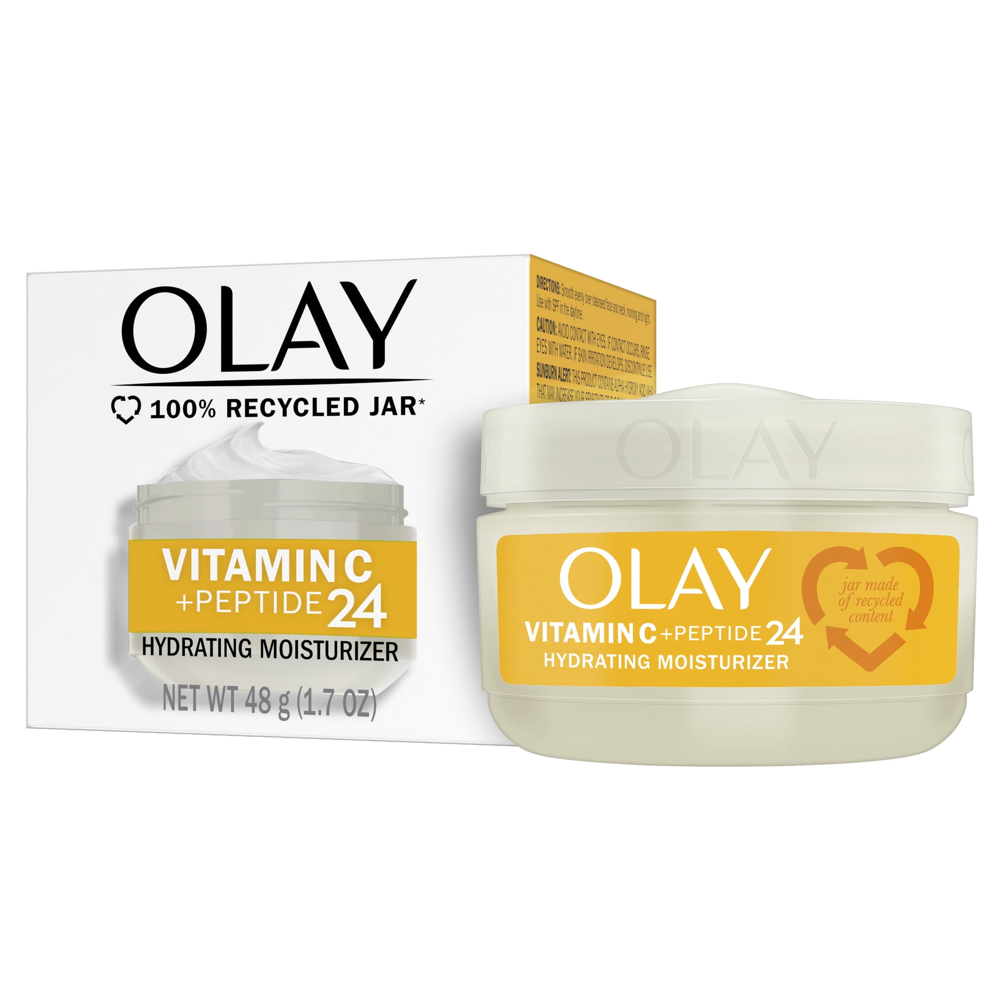 Olay Regenerist Vitamin C, Brightening Face Moisturizer for All Skin Types, Recyclable Jar, 1.7 oz