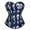 Blue, variant on Corset Steampunk Women Role Playing Bustier Top Blue S
