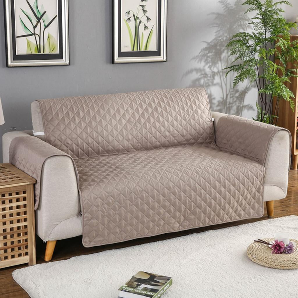 Microfiber Pet Dog Couch Slipcover Furniture Sofa Cover Khak Color_55x195cm 