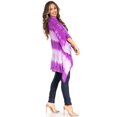 thumbnail image 4 of Sakkas Adalwin Second TieDye Desert Sun Circle Ponch Tunic Top Blouse W/Embroidery - 39-Purple - One Size, 4 of 5