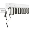 thumbnail image 3 of Awntech 10 Ft Key West Left Motorized Heavy Duty Patio Retractable Awning with Cassette (120in x 9.38in x 96in), Black/White Stripe, 3 of 7