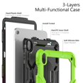 thumbnail image 2 of SaniMore for iPad 10th Generation 10.9" 2022 Case, 3 Layers Multi-Functional Cover with Pencil Holder Shoulder & Hand Strap 360° Rotatable Kickstand Shockproof Protective Shell, Green, 2 of 7
