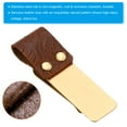 thumbnail image 4 of Uxcell Metal Pen Loop Notebook Clip Carved Leather Holder Sleeve Journals, Coffee 2 Pack, 4 of 5