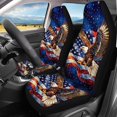 thumbnail image 2 of HUISEFOR American Flag Eagle Car Seat Cover Set Breathable Soft 4 Piece Car Seat Cover Set All-Season Protection Cars Accessories Easy to Installation Universal Fit for Most Cars SUVs, 2 of 6