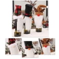 thumbnail image 4 of Naiovety Cubierta de botella de vino, muñeco sin rostro de felpa de Navidad, ropa a prueba de polvo, sombrero de cerveza de champán Universal, de Kits de decoración para fiestas Rejilla negra roja Naiovety HA068242-01, 4 of 6
