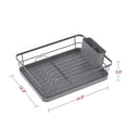 thumbnail image 3 of Sakugi Dish Drying Rack, Compact Dish Racks for Kitchen Counter, Gray, Large, 3 of 7
