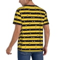 thumbnail image 2 of KLL Striped With Bees for Men's Baseball Shirts,Short Sleeve Casual Shirts Button Down Shirt for Men Beach Summer Wedding Shirt-X-Large, 2 of 7