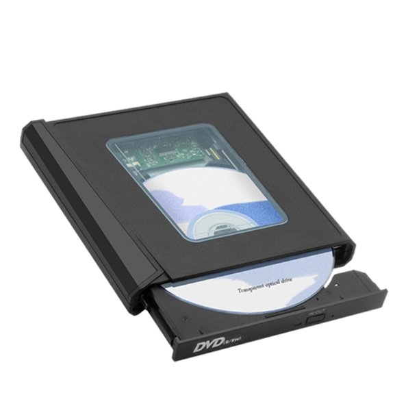 Grabador de unidades externas Electrónica C Burner 2 Rewriter 3 OS Wi 0 Slim para Negro