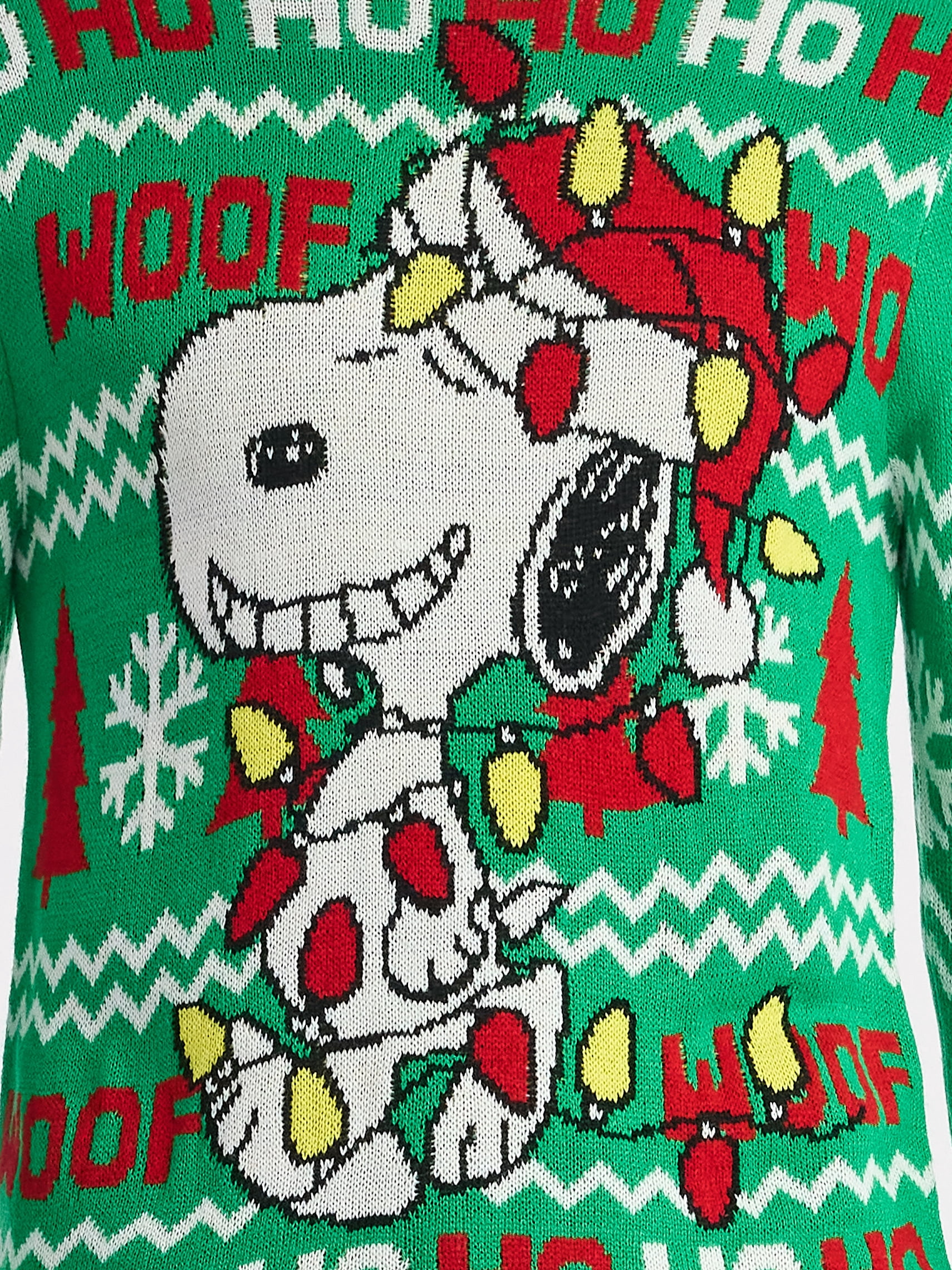 Snoopy Men's and Big Men's Christmas Lights Holiday Sweater, Sizes S-3XL