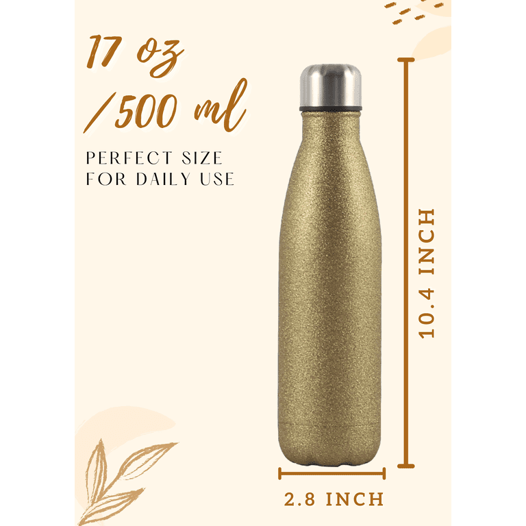 Gold Logo Water Bottle, 500 mL