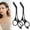 Black 2pc, variant on Eyebrow Trimmer Scissor with Comb, Eyebrow Scissors for Women, Stainless Steel Precision Eyebrow Cutter Hair Removal Makeup Tool for Women and Men