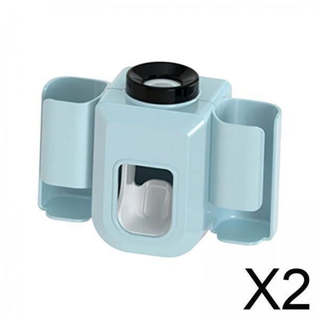 2xPráctico Soporte Para Cepillo De Dientes Eléctrico Desmontable Que Ahorra Espacio Para Hotel Azul