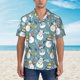 thumbnail image 2 of Balery Snowflake Scarf Snowman Camisas hawaianas de manga corta para hombre, camisas playeras de corte holgado, camisas de vacaciones con botones,3X-Large, 2 of 7