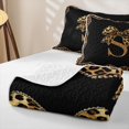 thumbnail image 4 of Erosebridal Cheetah Pattern Letter S Twin Quilt Set,Kids Leopard Printed Twin Coverlet Set For Bow Girls,2 Pieces, 4 of 7