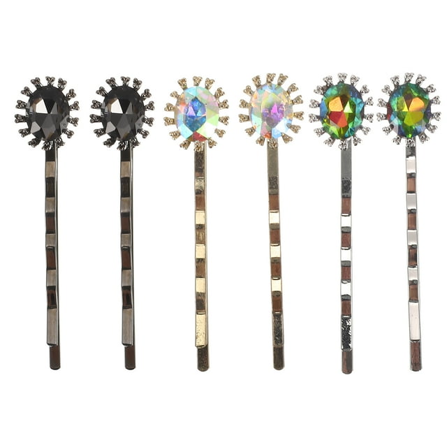 6 Pcs Épingle à Cheveux Zircon pour Filles, Pinces à Cheveux Décoratives