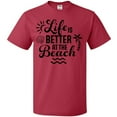 thumbnail image 3 of Inktastic Life is Better at the Beach with Sunshine Seashell and Palm Trees T-Shirt, 3 of 5