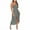 Gray, variant on 2025 Women's Long Formal Dress Sexy Split Sleeveless Off Shoulder Solid Color Dresses Hollow Out Wrap Chest Flowy Dresses Blue XL