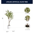 thumbnail image 2 of American Art Decor Realistic Artificial Olive Tree in a white pot Faux Plant for Home Decor, Indoor Living Room, or Office, 48", 2 of 7