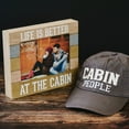 thumbnail image 4 of Pavilion Gift Company Life Is Better At The Cabin Marco De Fotos Independiente De Mdf Horizontal De 9" X 7,25" Soporte Para Fotos De 5" X 7" Marrón, Blanco Y Azul, 4 of 5