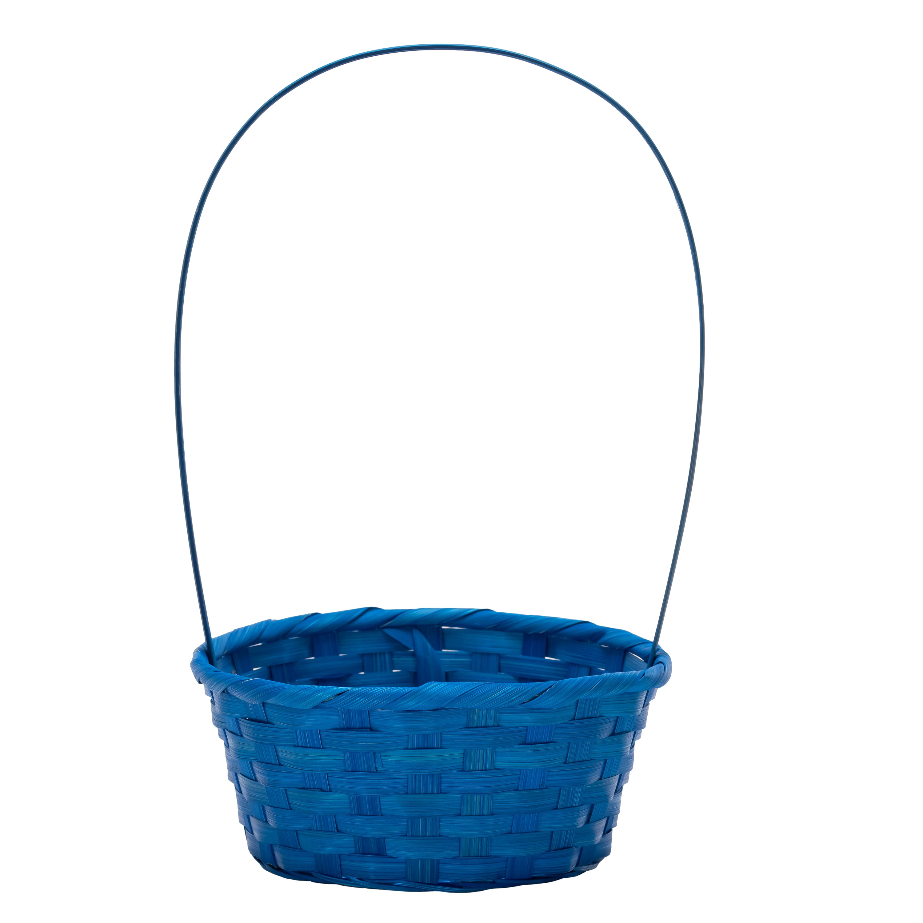 Way To Celebrate! Small Bamboo Easter Basket, Blue