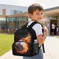 thumbnail image 5 of Aplkyhs Backpack for Students 9-18 School Bookbag Fire Baseball Lightweight Water Resistant for Teens Daily Use, 5 of 7