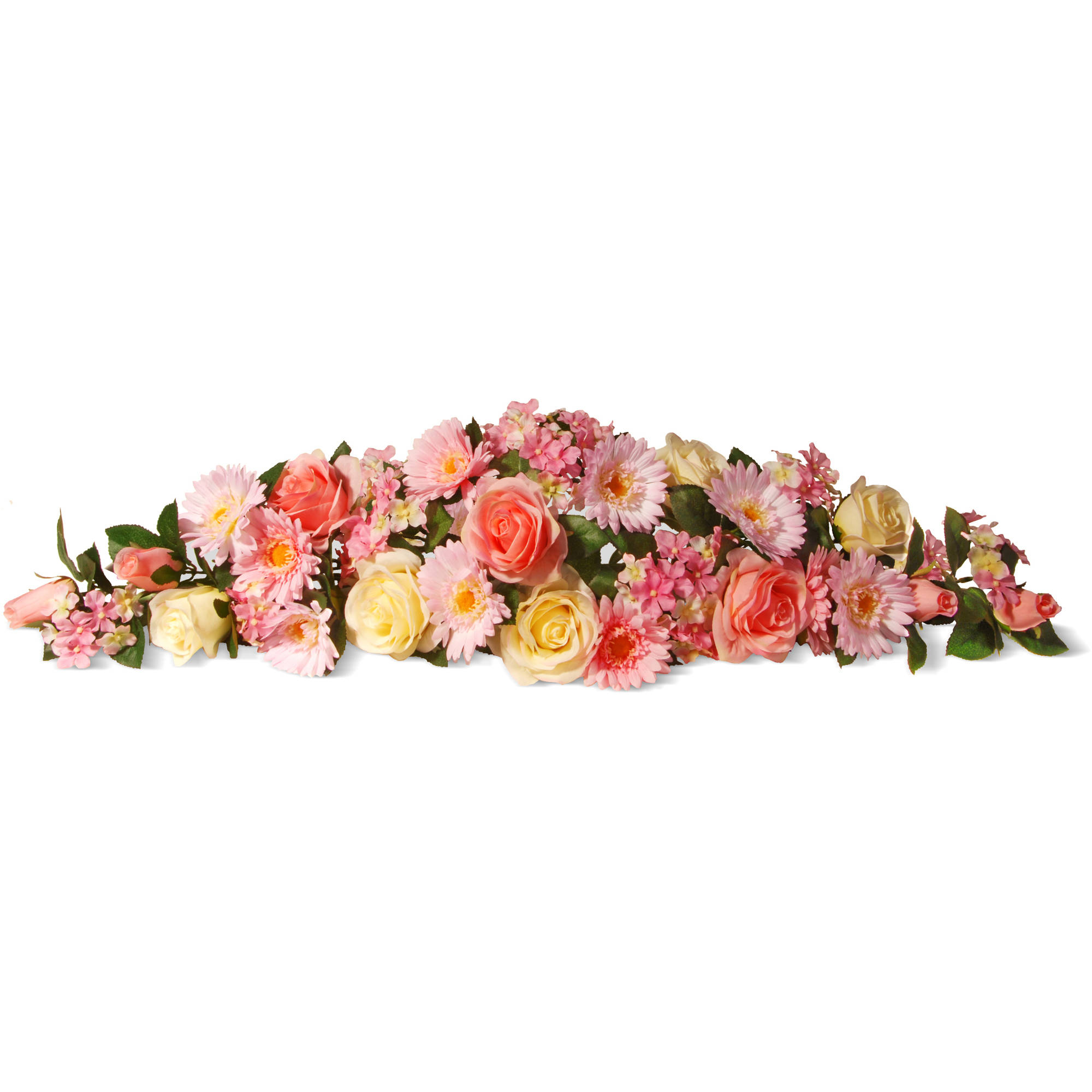 National Tree Artificial 33" Pink Spring Flowers Swag
