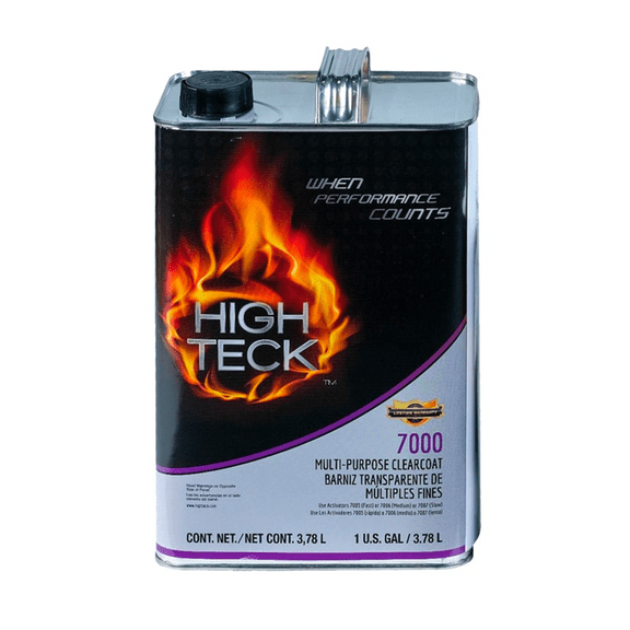 High Teck Products 7000-1 Multi-Purpose Urethane Clearcoat, 1 gal, Clear, Liquid, 4.4 lb/gal VOC, 4:1 Mixing