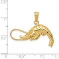 thumbnail image 4 of 14K Yellow Gold Polished 3-D Shrimp Pendant (19 X 30) Made In Peru c2517, 4 of 6